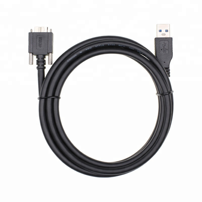 USB 3.0 A Male to USB Micro B Cable With Locking Screws 5Gbps