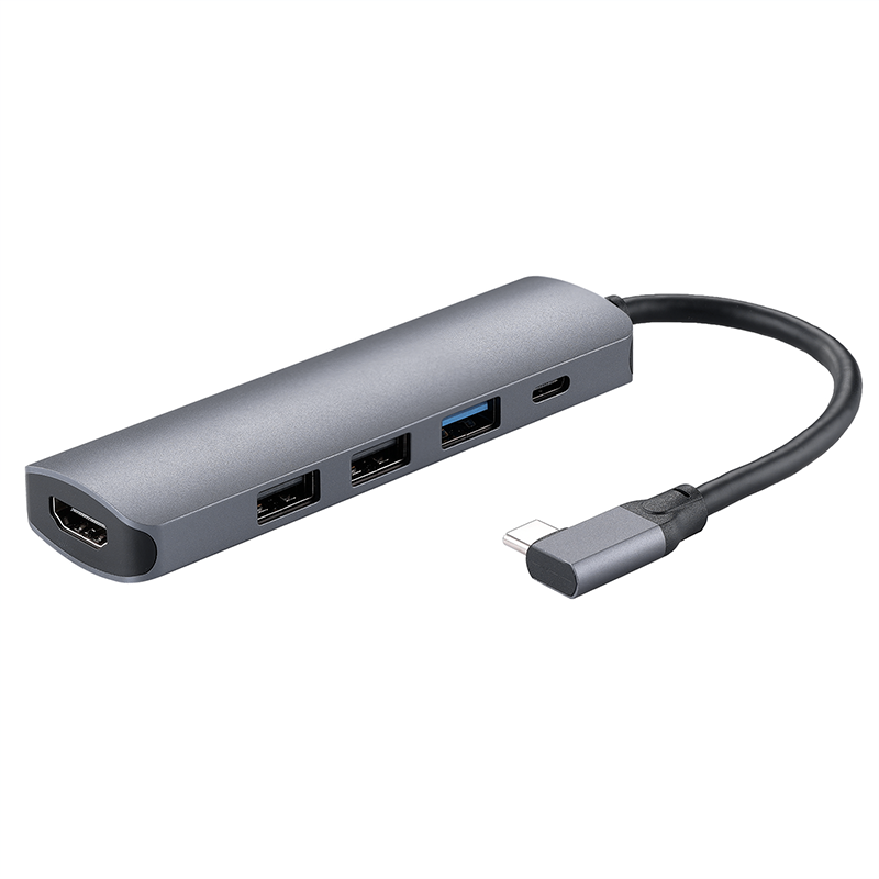 5-in-1 USB-C Hub 4K 30Hz HDMI, USB 3.0, 2.0 and PD 100W Fast Charging