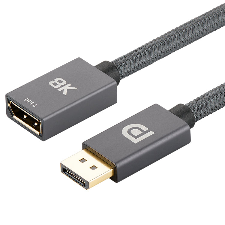 DisplayPort 1.4 Male to DisplayPort Female Braided 8K Extension Cable