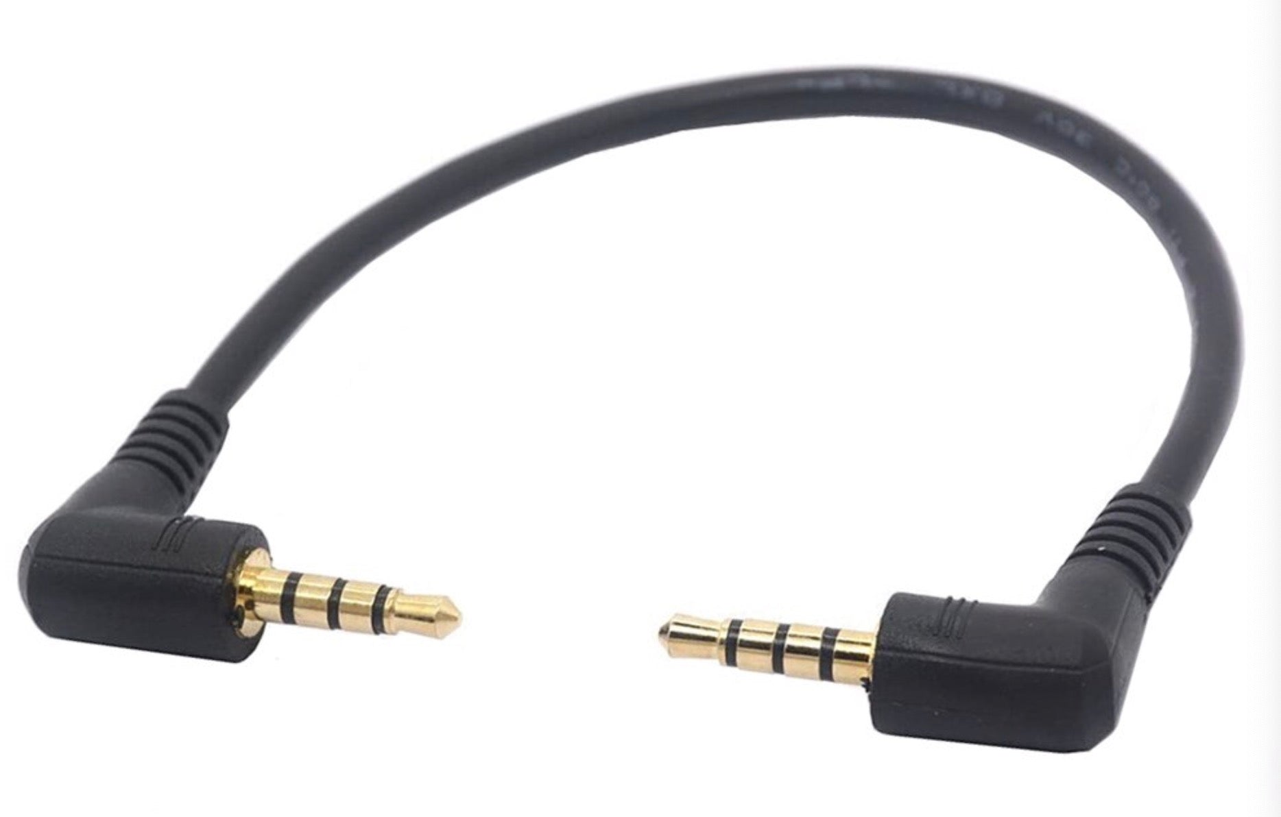 Headset extension cable with right-angled connector