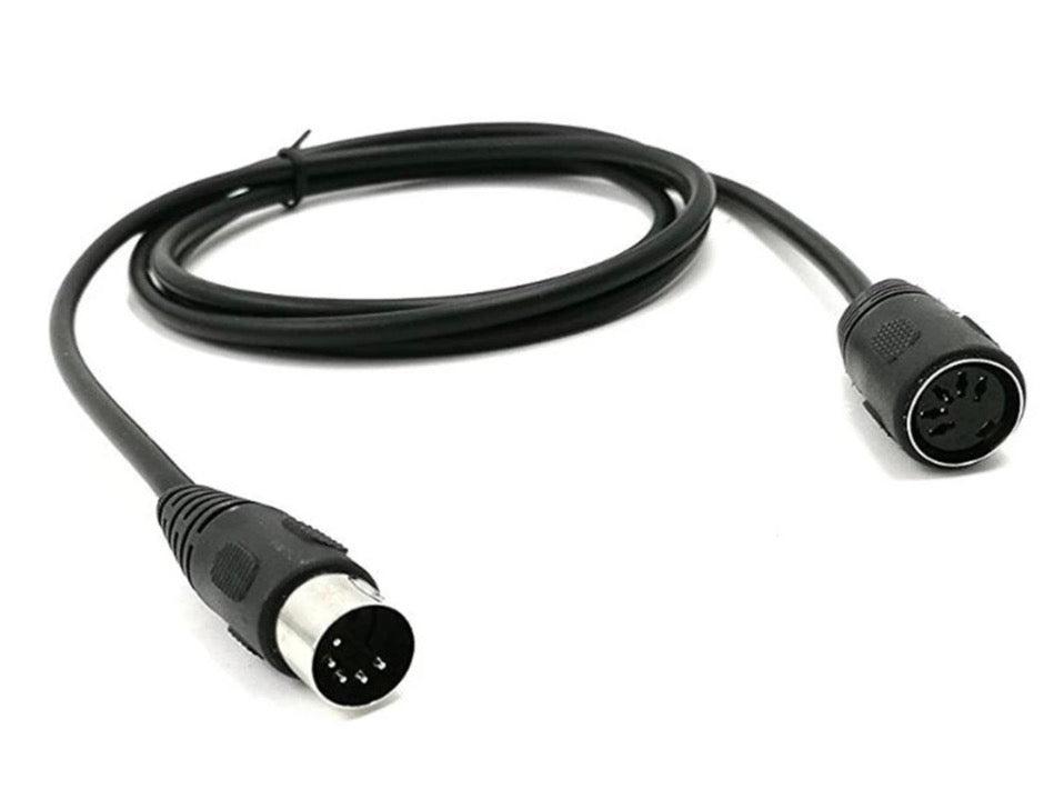MIDI extension cable straight-through wiring