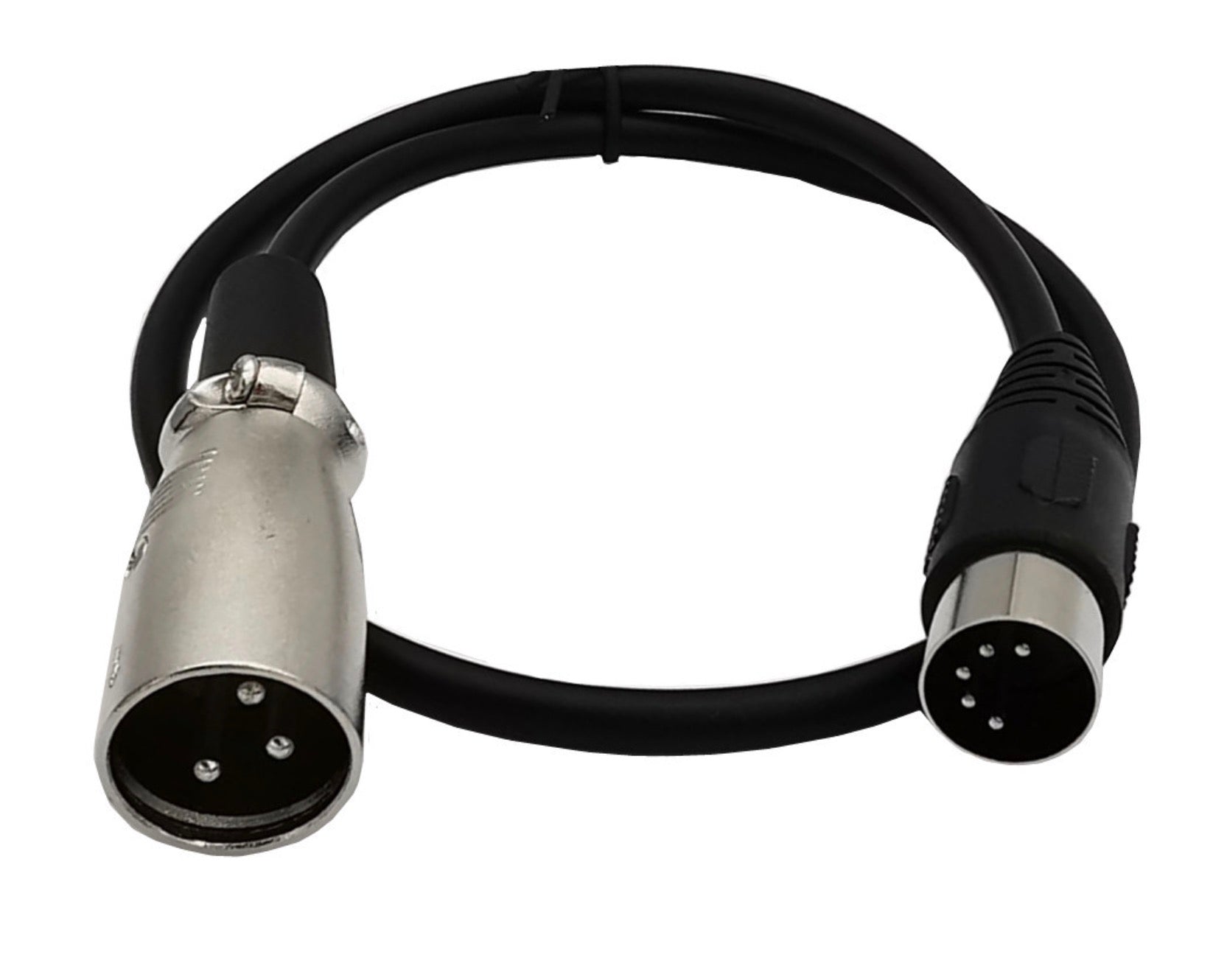 MIDI over XLR adapter cable for rack panels