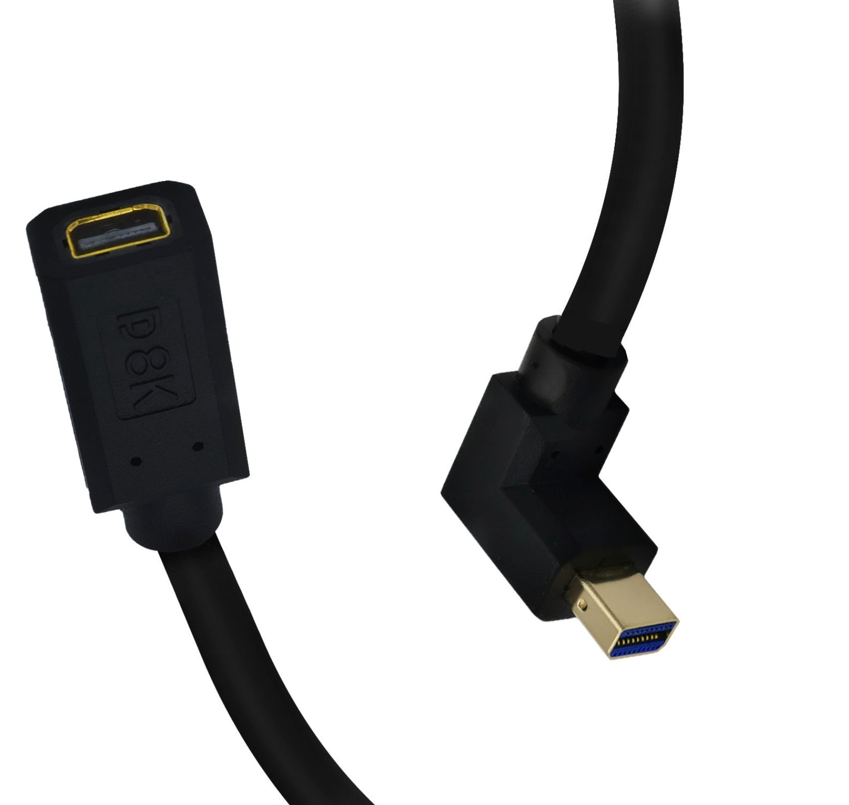 Mini DisplayPort 1.4 male to female cable