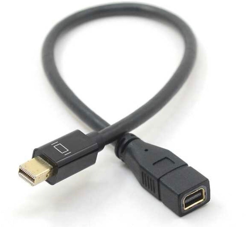 Angled Mini DisplayPort extension cable showing right-angle connector
