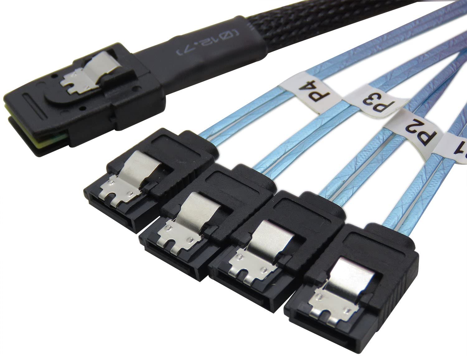 Mini SAS SFF-8087 to 4x SATA forward breakout cable