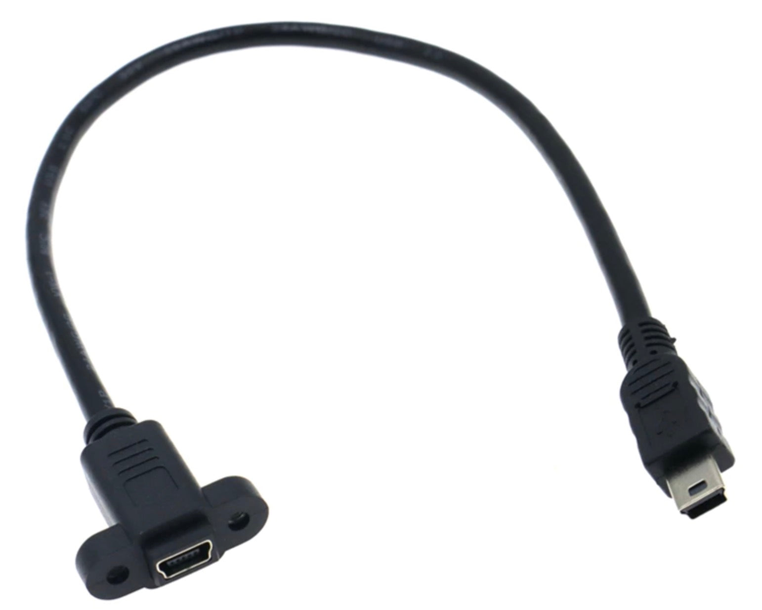Mini USB B male to female extension cable
