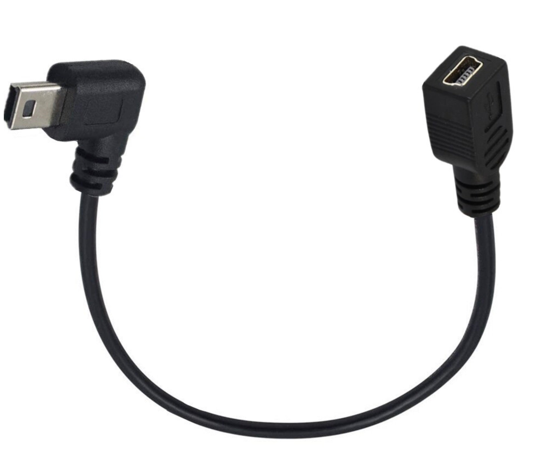 Mini USB Type B female extension lead for cameras and GPS devices.
