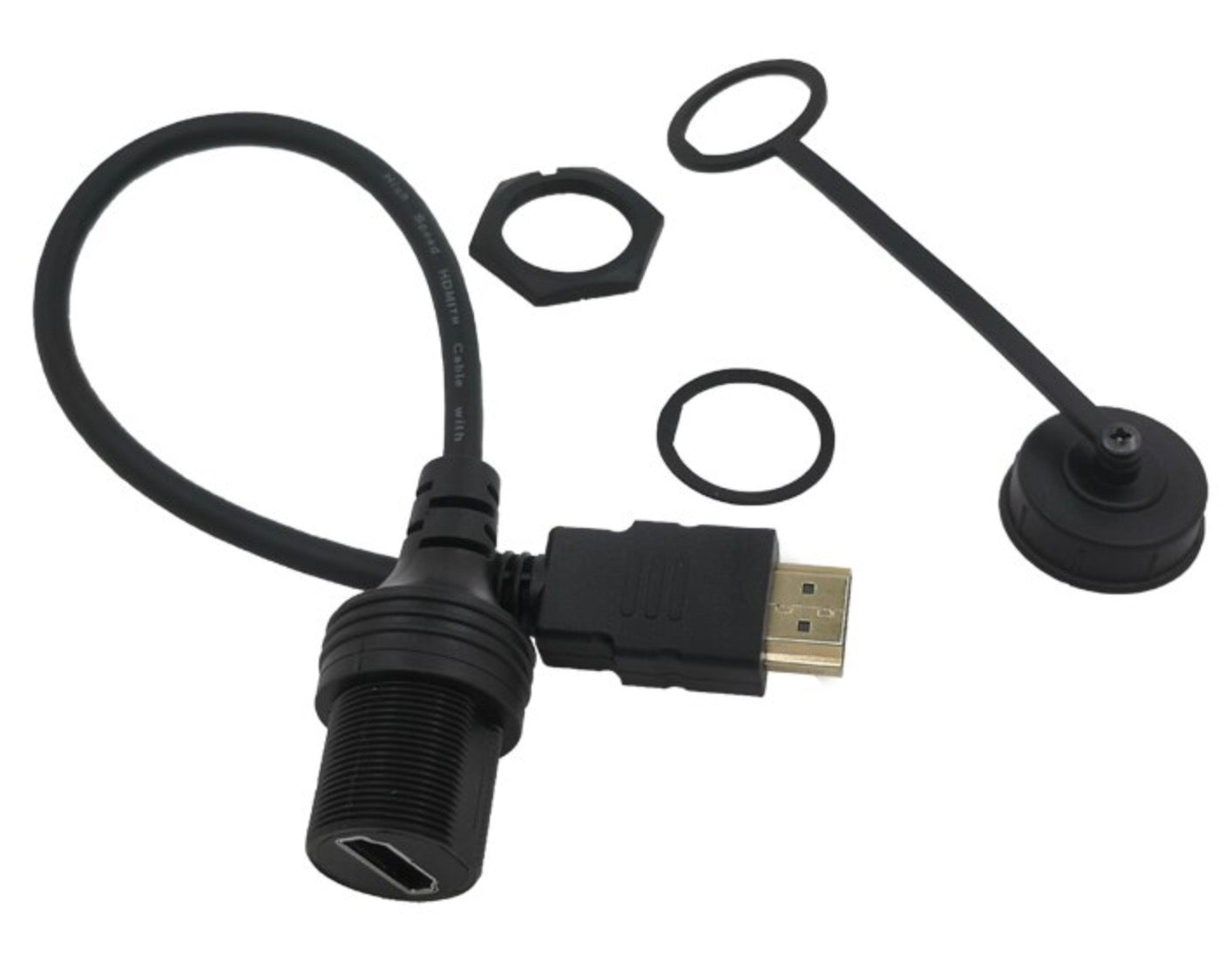 Panel mount HDMI extension cable 4K 60Hz