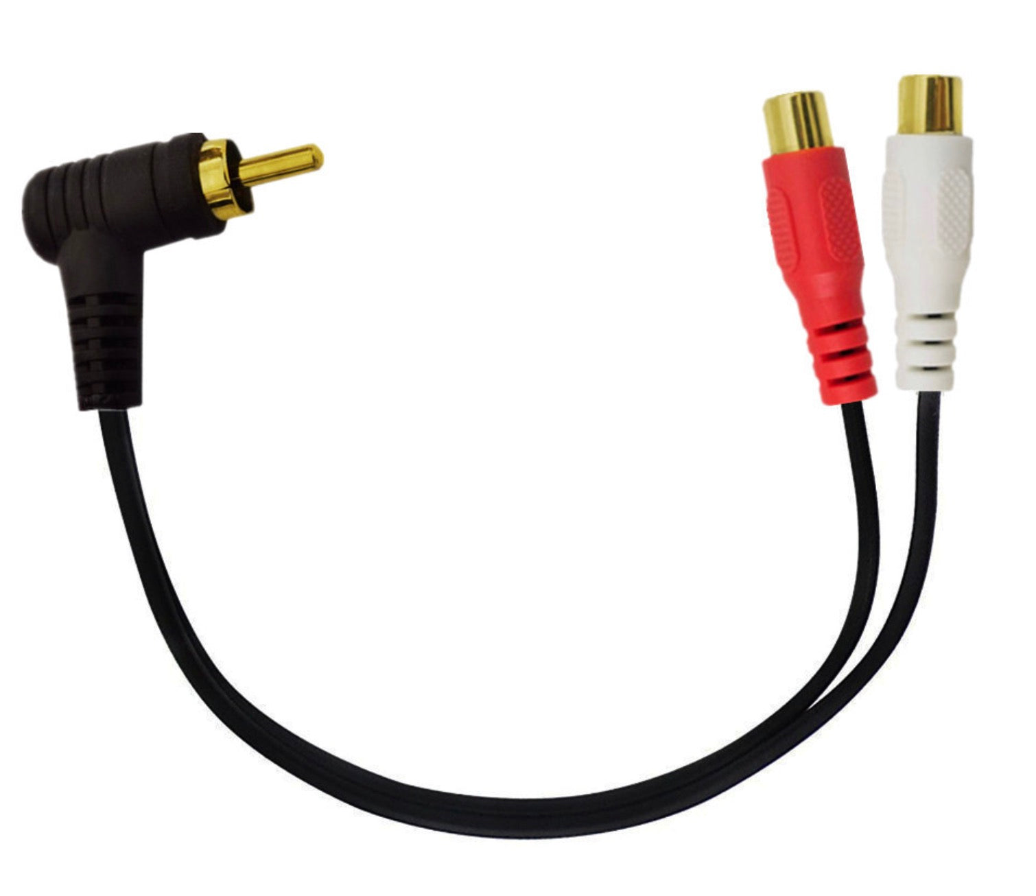	RCA male to dual RCA female Y splitter cable 0.25m