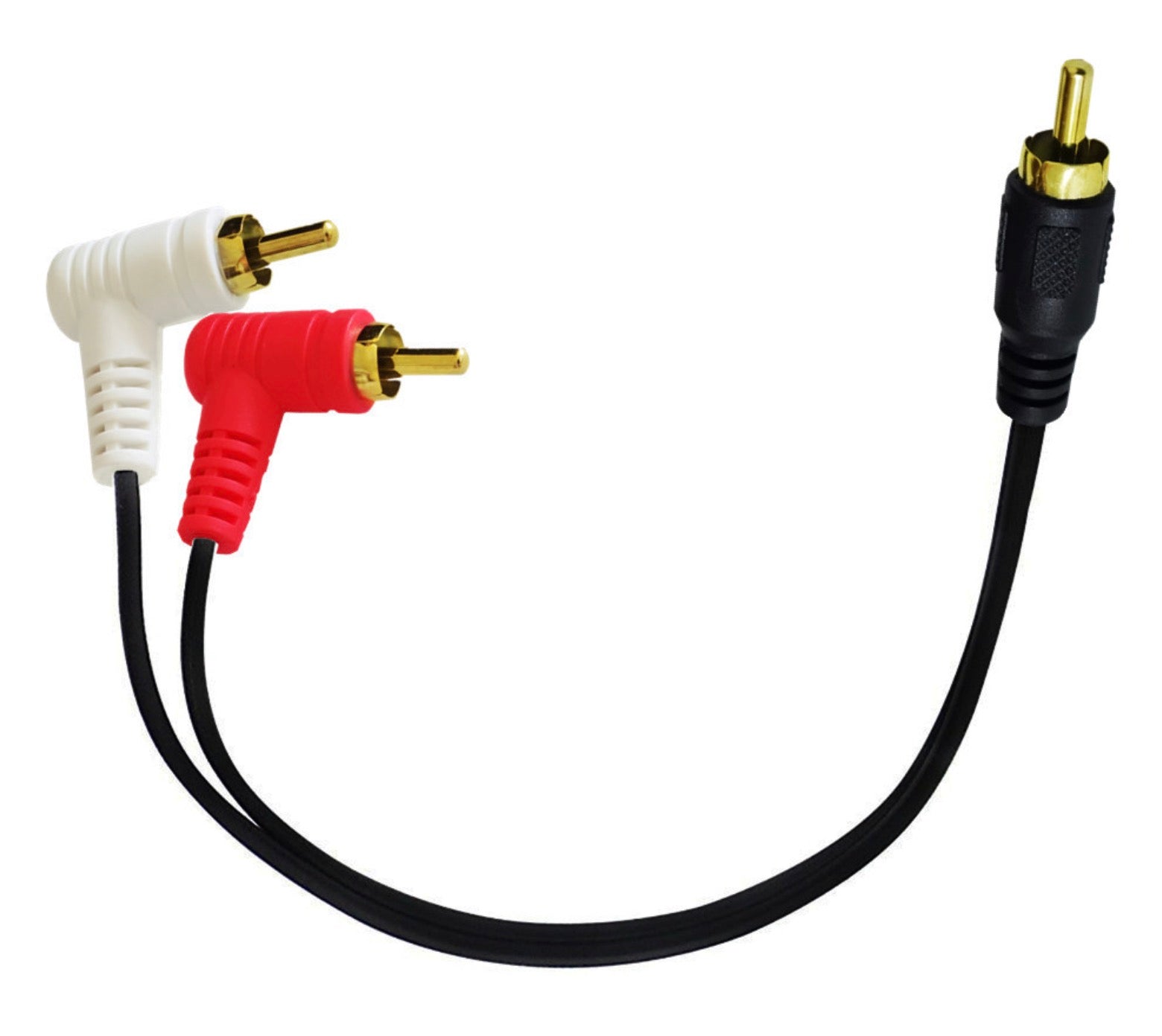 RCA male to dual RCA male Y splitter cable 0.25m