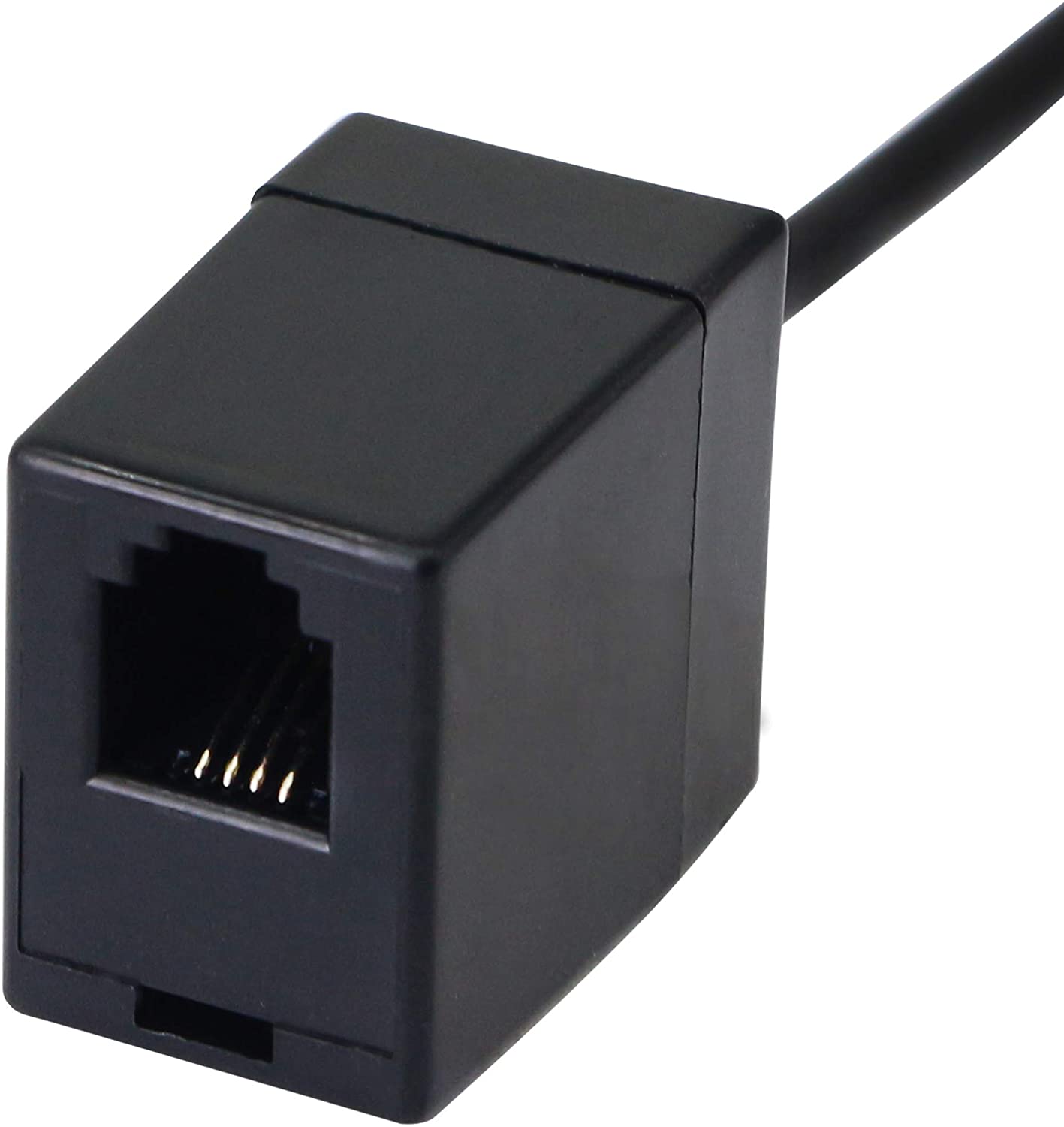 RJ9 to 3.5mm headset converter cable close-up
