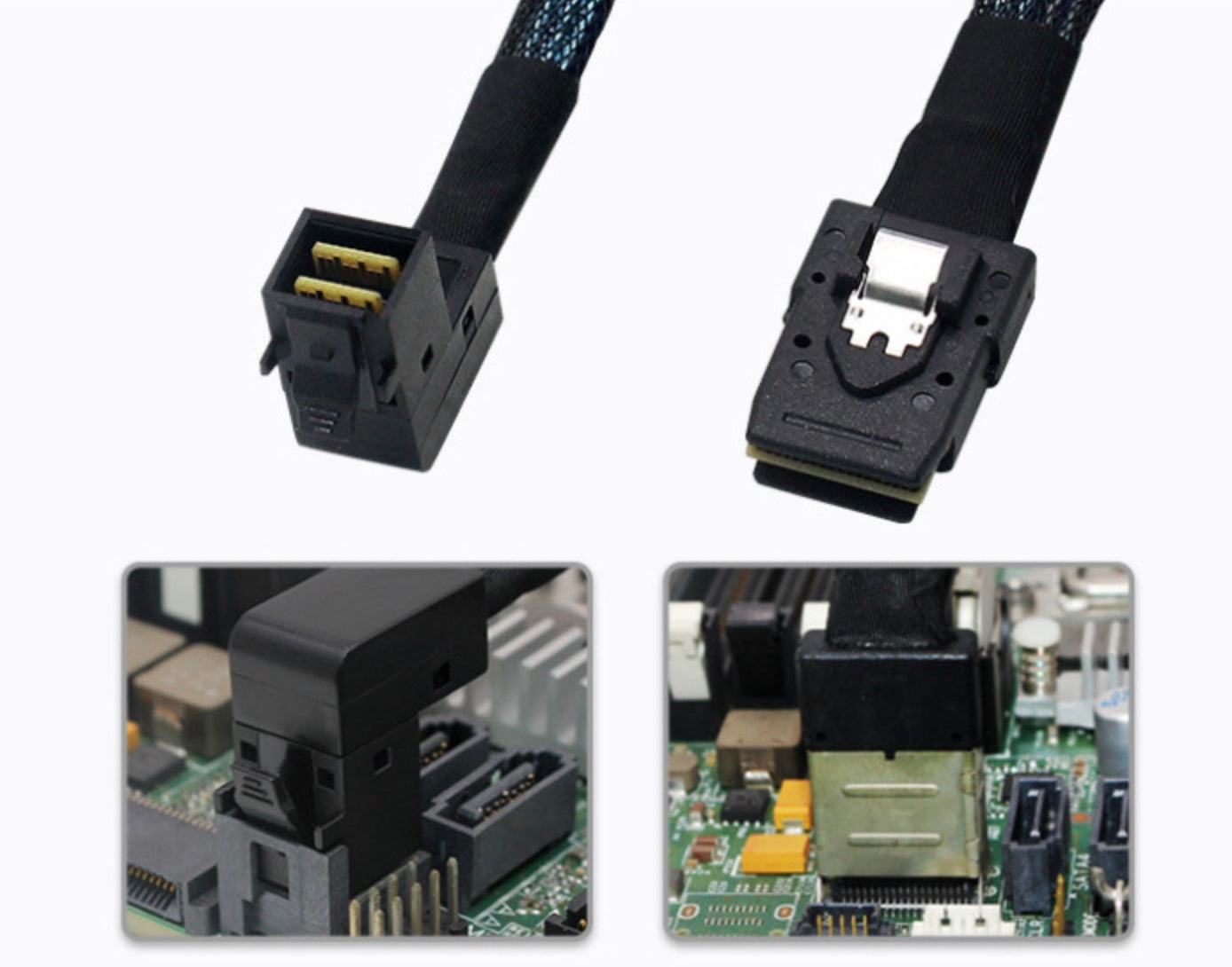  angle Mini SAS HD to Mini SAS internal cable