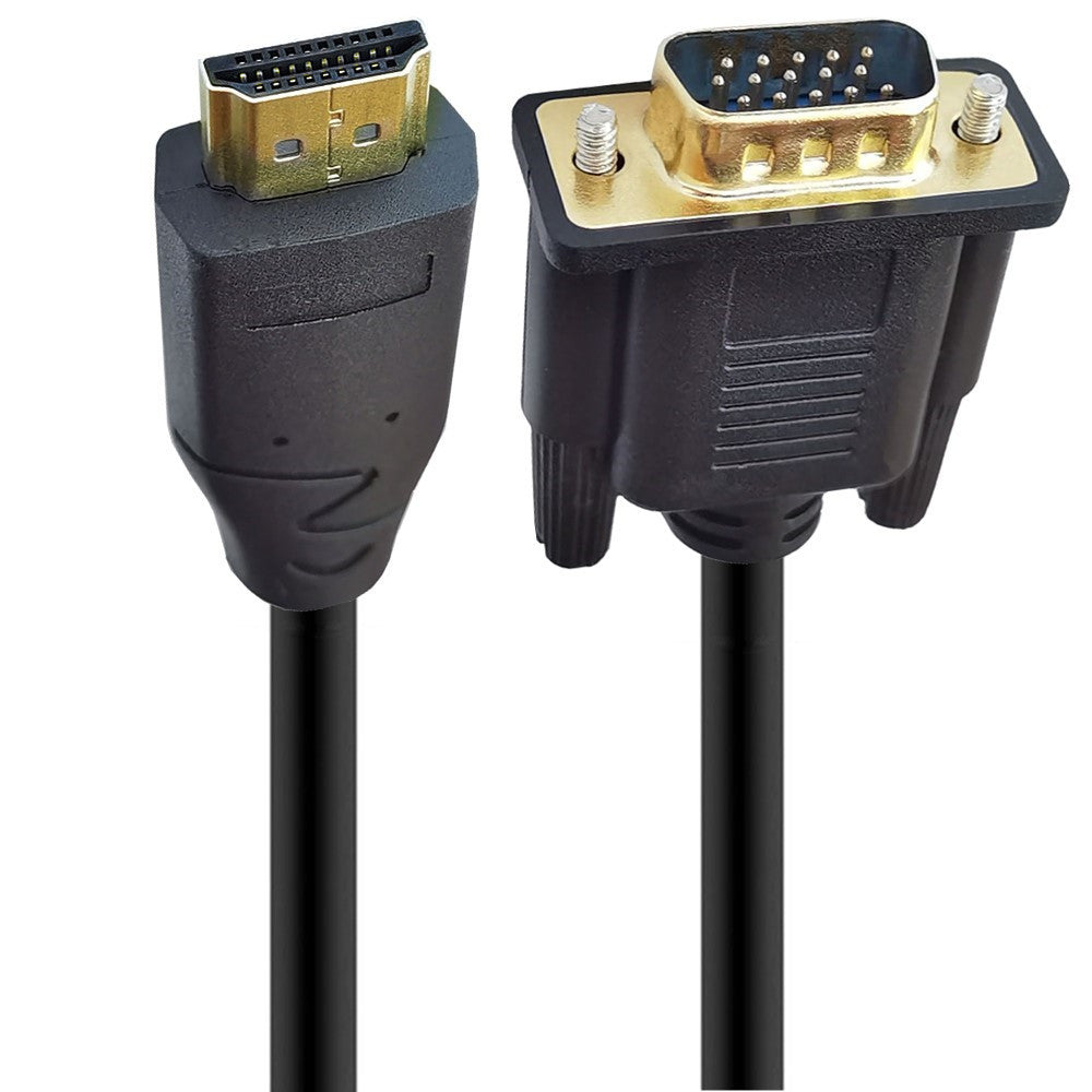 HDMI to VGA Male to Male Gold Plated Cable 2m