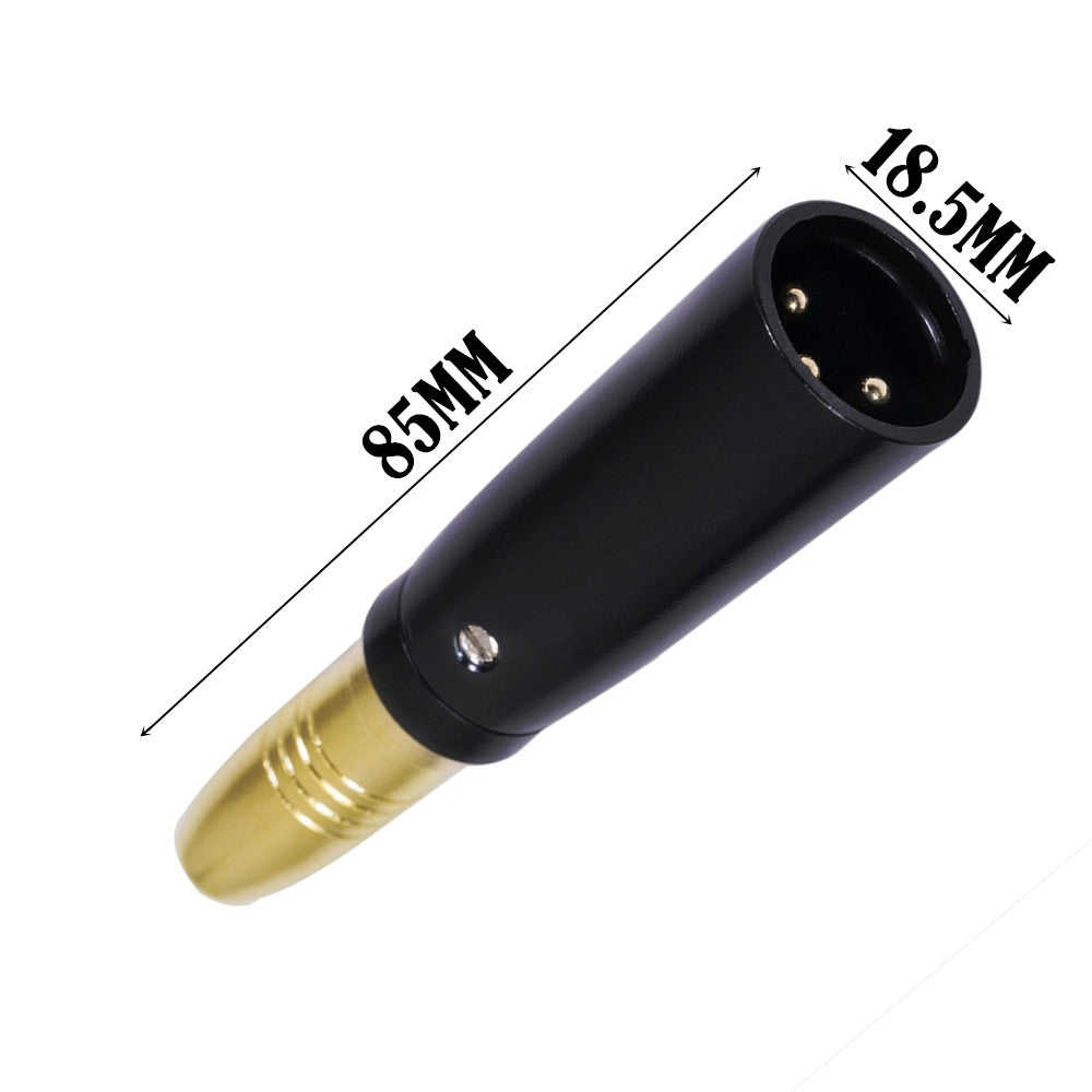 XLR 3-Pin Male to 1/4" 6.35mm Female Jack Socket Microphone Audio Adapter