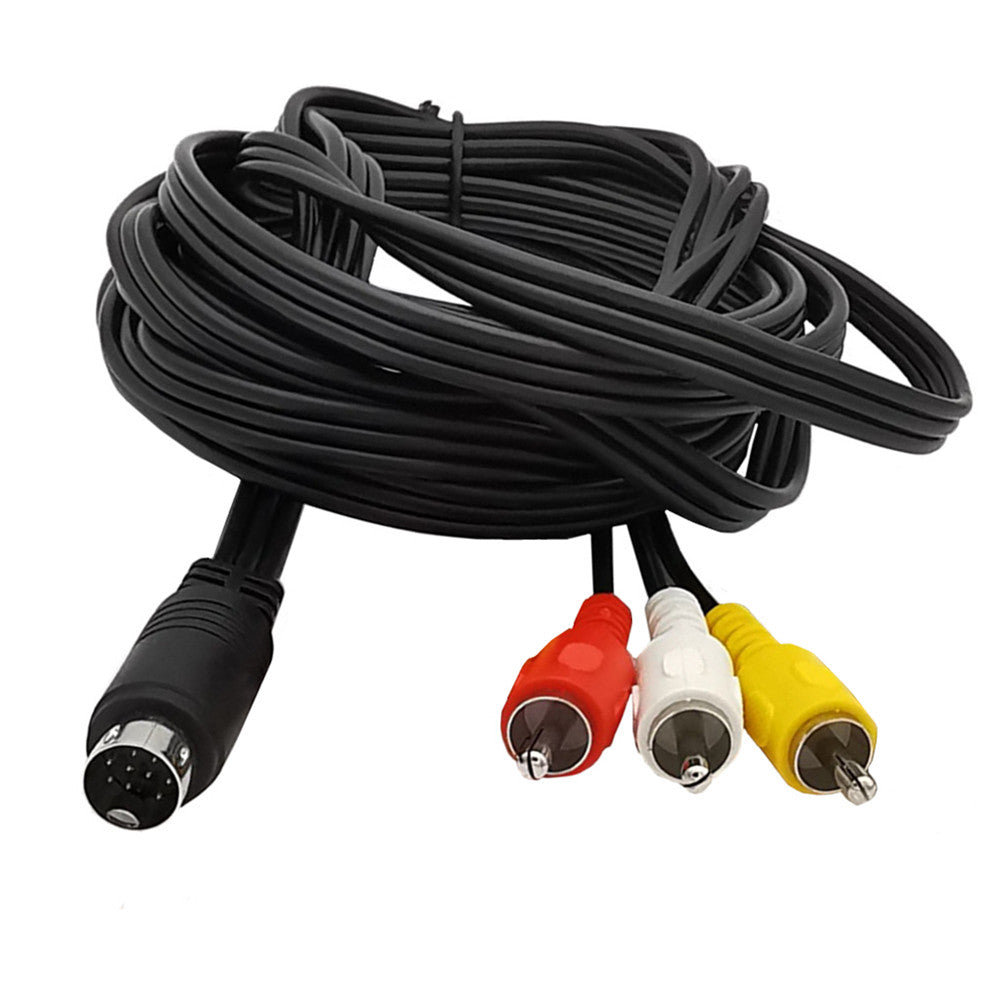 9 Pin S-Video to 3 RCA RGB TV HDTV Composite Audio Video Cable 1.8m