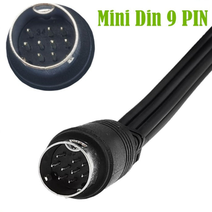 9 Pin S-Video to 3 RCA RGB TV HDTV Composite Audio Video Cable 1.8m