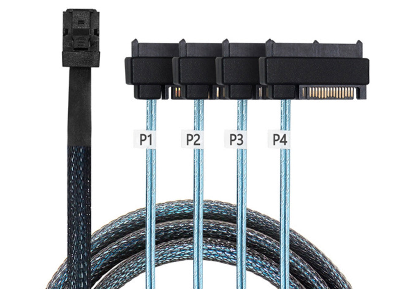 SFF-8482 SAS connector with power close-up