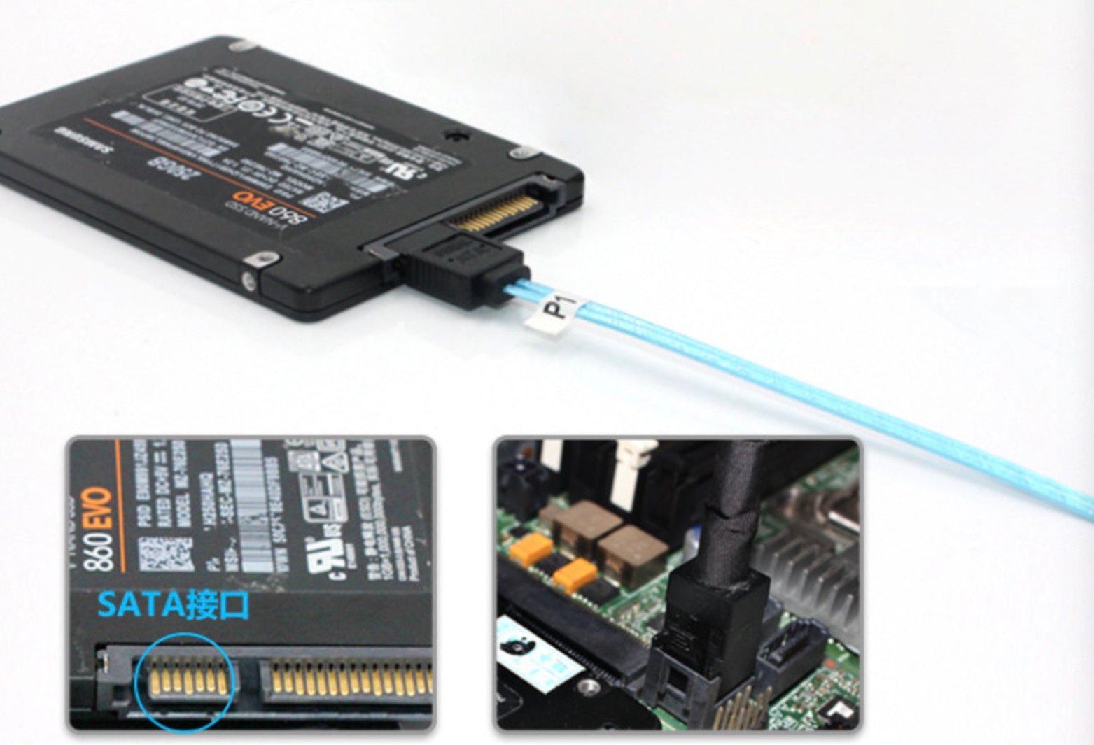 SFF 8643 Mini SAS HD to SATA RAID breakout cable