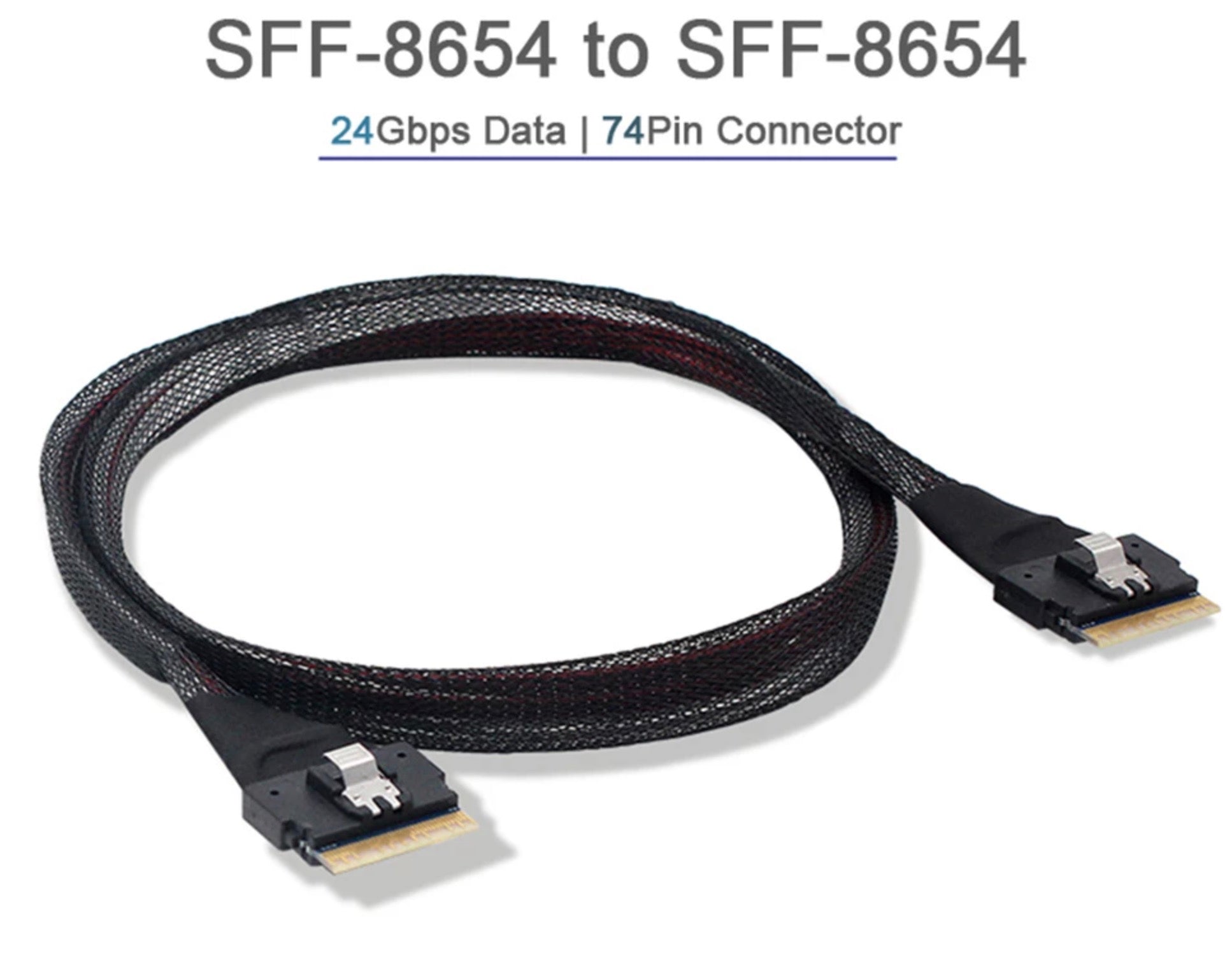 SFF-8654 SAS 4.0 internal cable