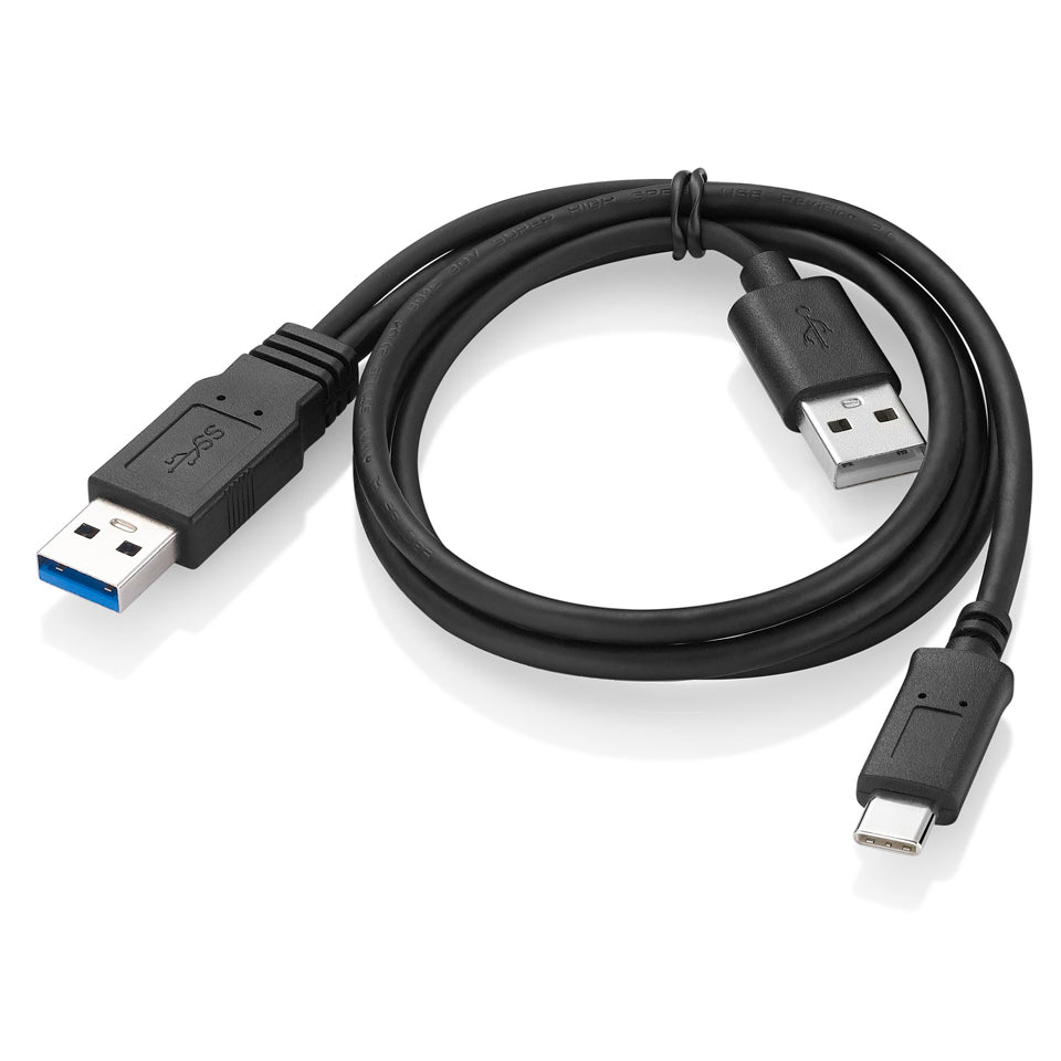 USB 3.0 Type A Male to USB C Male Data + USB 2.0 Power Charge Cable Y Splitter