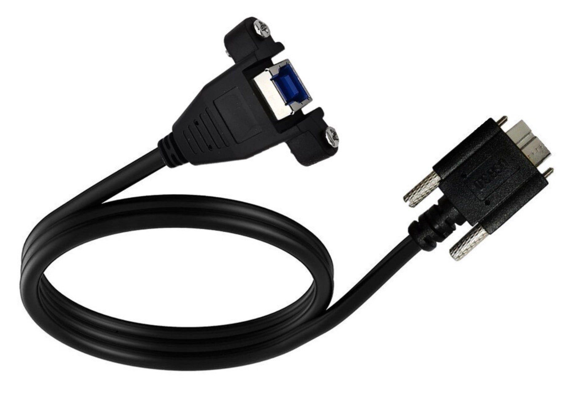 Secure USB 3.0 Micro-B cable for panel mounting