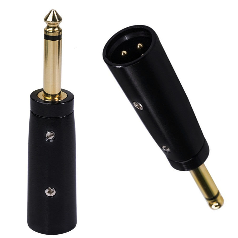 6.35mm 1/4" TS Mono Male to XLR Male Audio Adapter