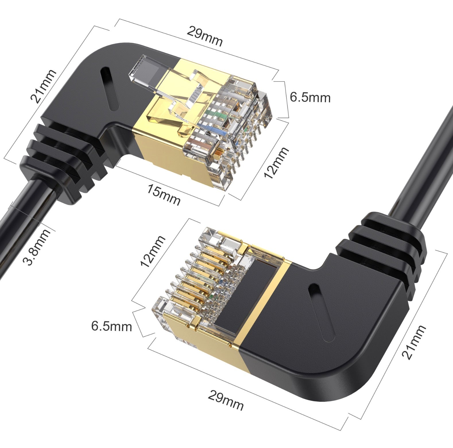 Shielded CAT8 network cable for home and office