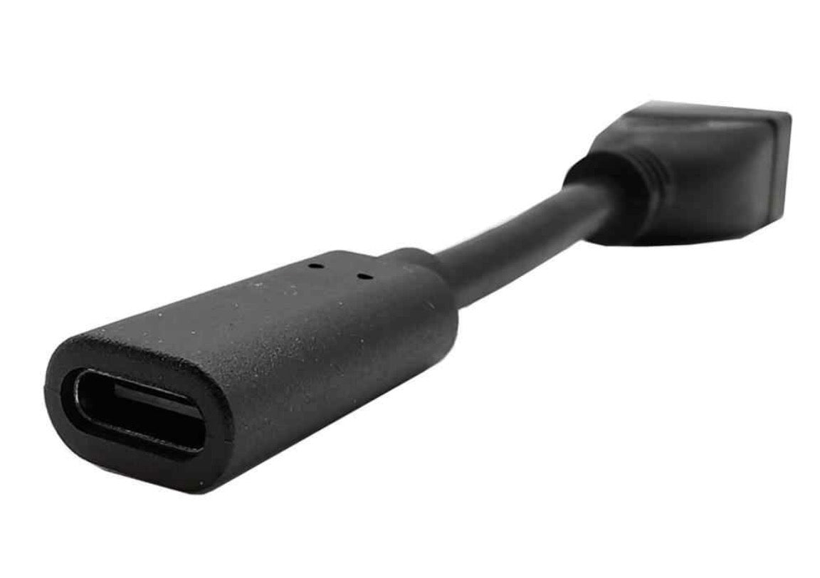 Short USB-C OTG adapter with gold-plated contacts