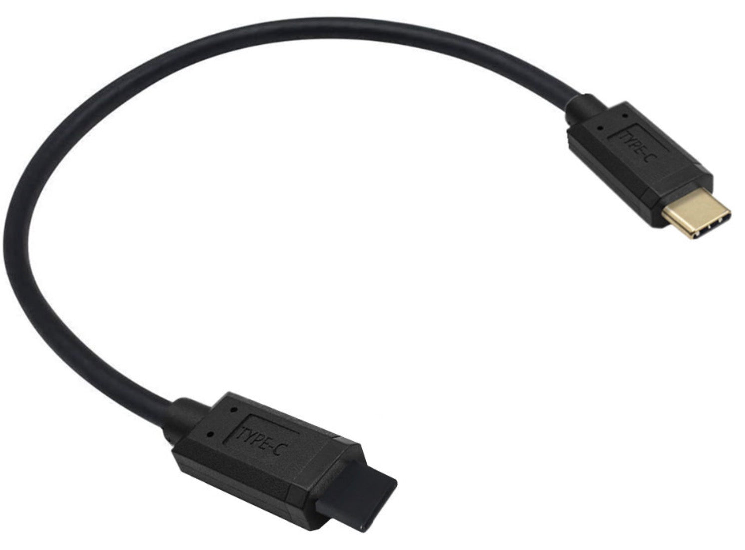 Short USB-C male to male cable for commercial testing