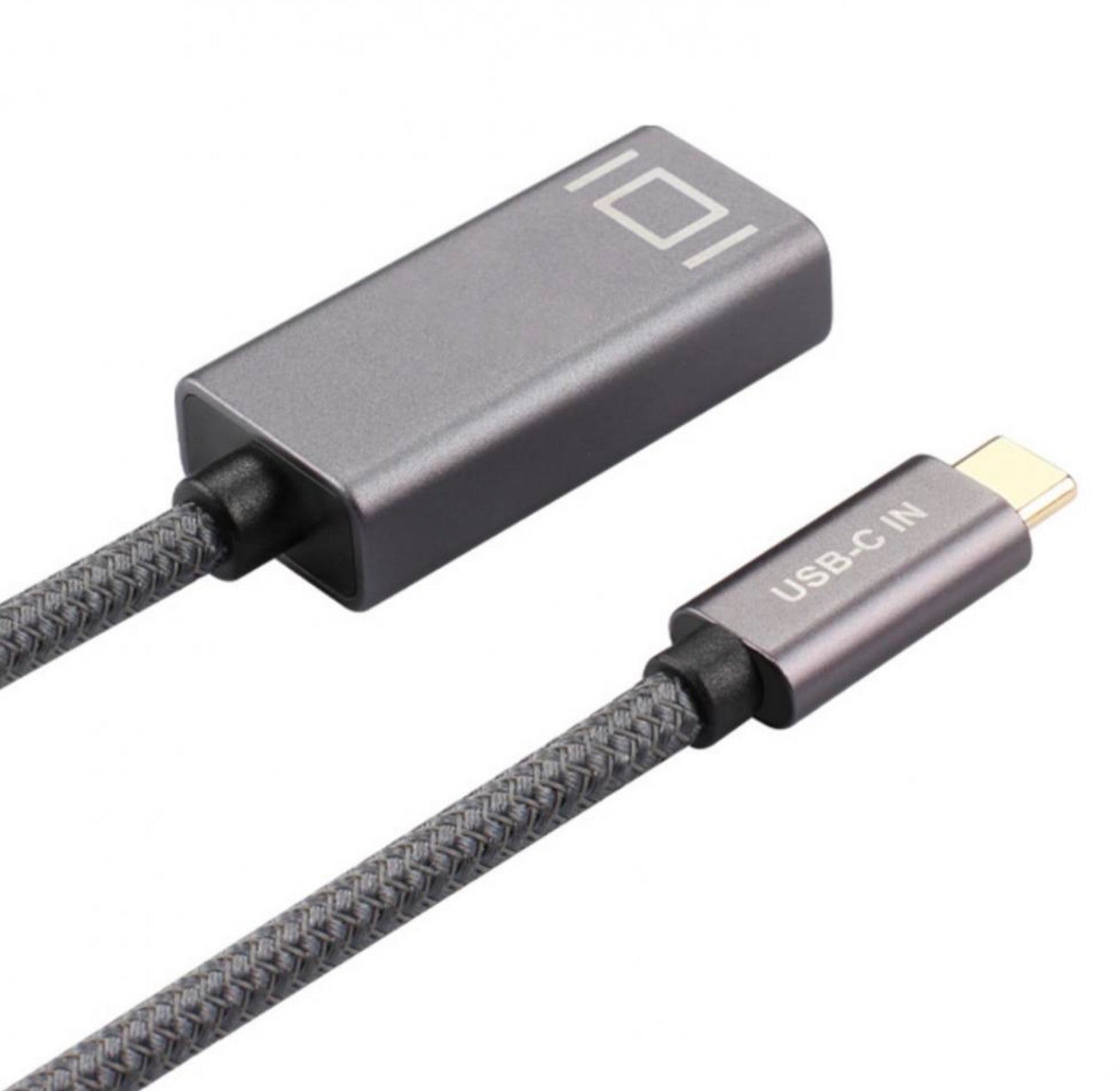  Short braided USB-C to Mini DP adapter