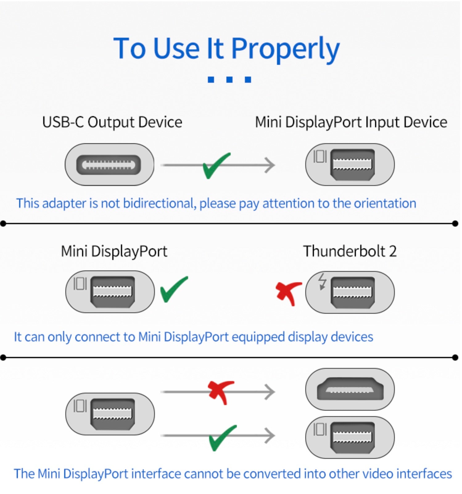 Short braided USB C to Mini DP adapter