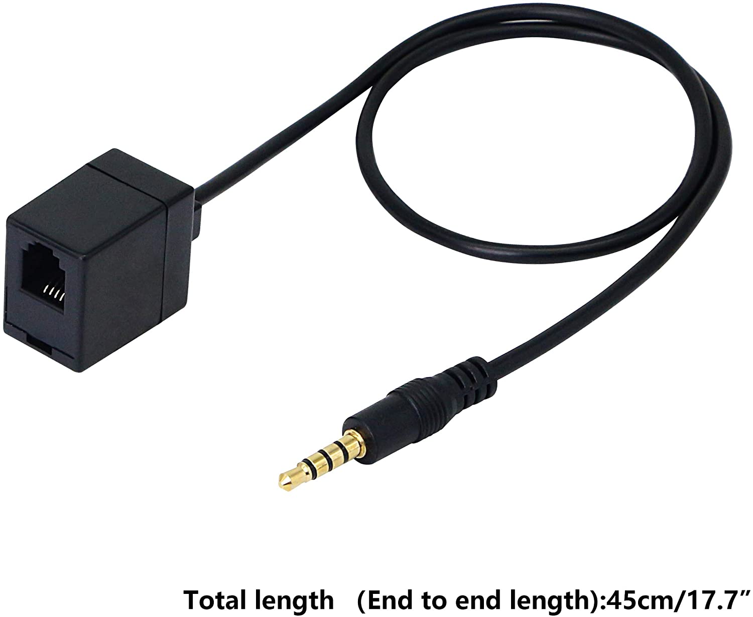 Telephone headset to 3.5mm audio adapter