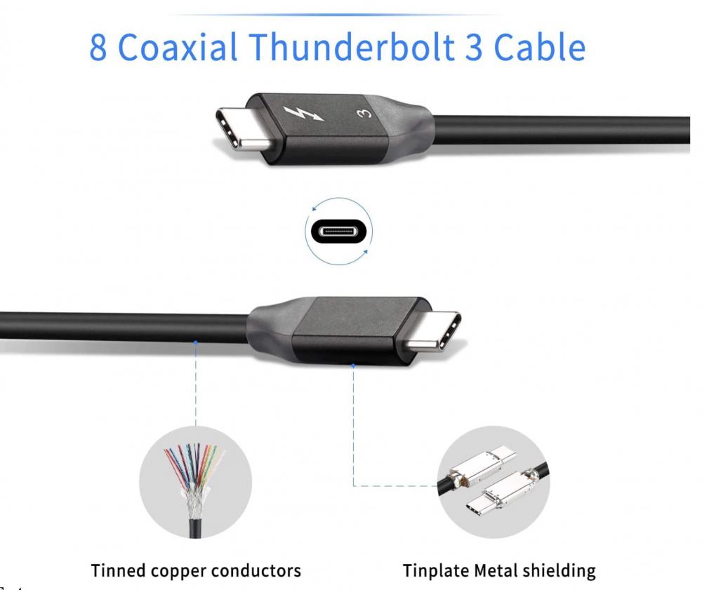 USB-C Thunderbolt 3 100W PD Cable 5K 60Hz 40Gbps