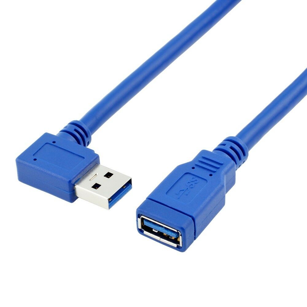 USB-A 3.0 male to female angled extension cable 0.5 m