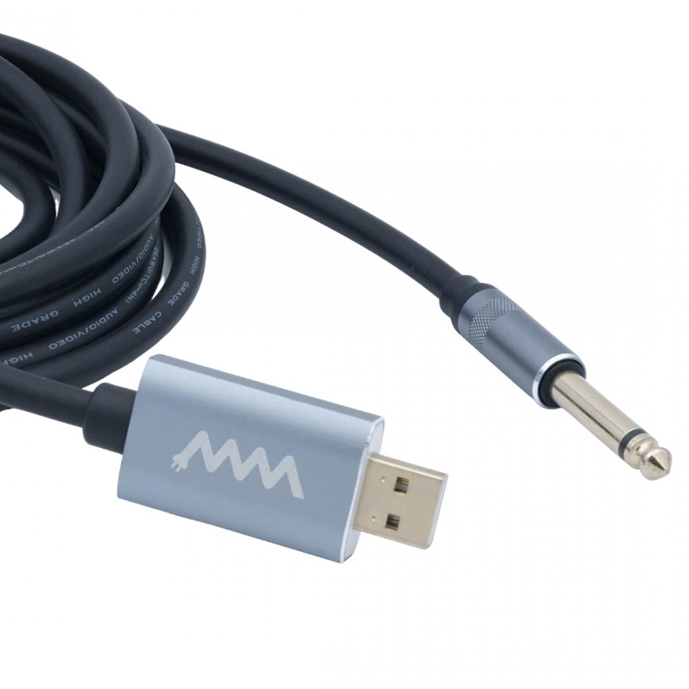  USB-A connector on guitar recording cable