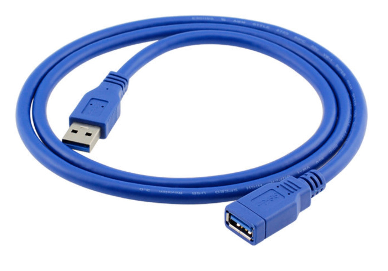 USB-A extension cable blue connector