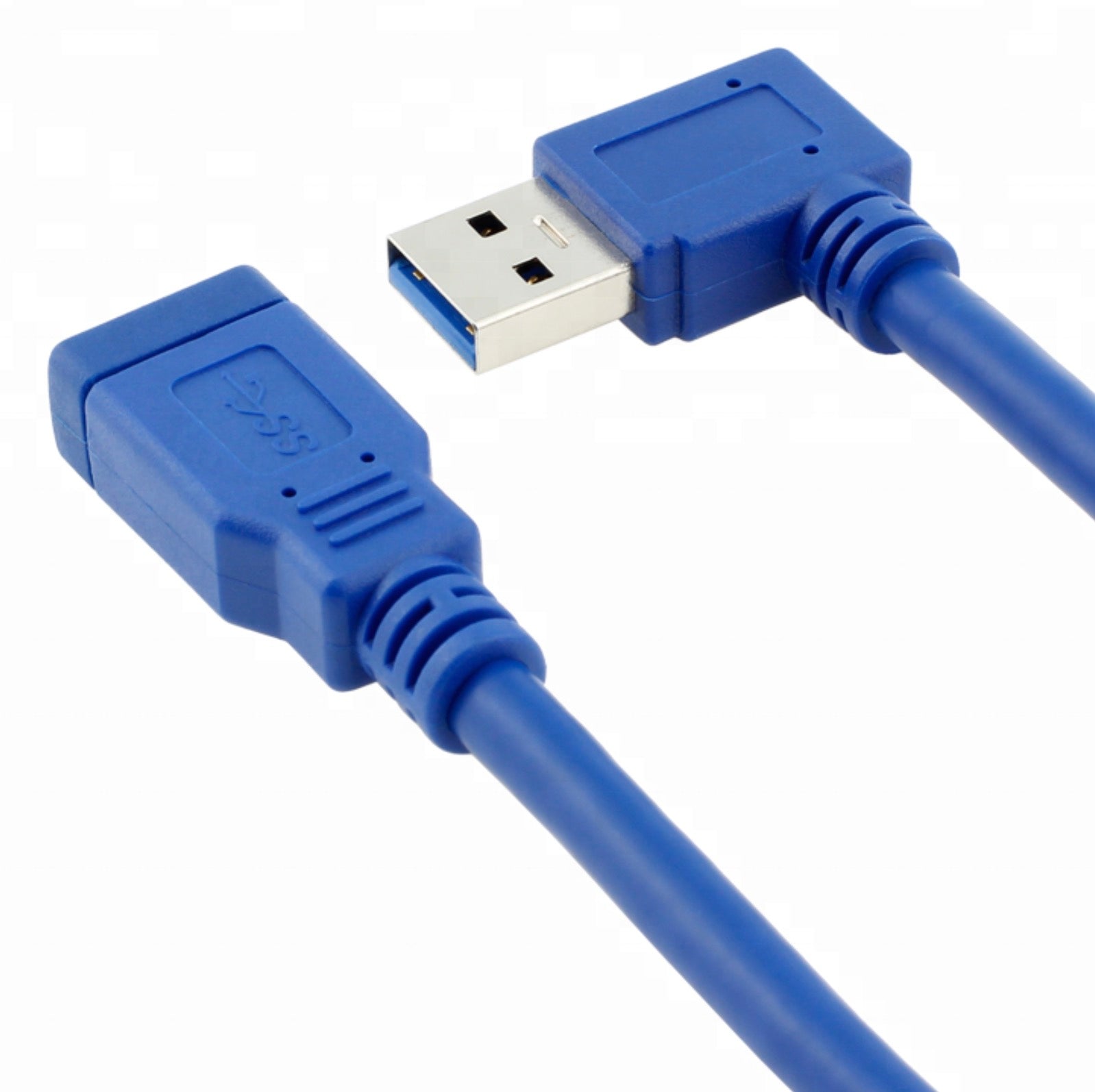 USB-A female extension cable with blue USB 3.0 connector