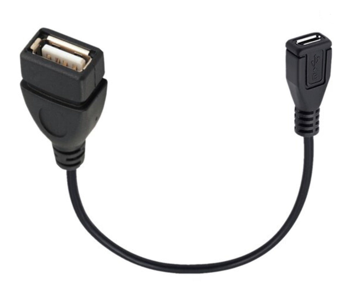 USB-A female to Micro USB-B female adapter cable 0.25 m