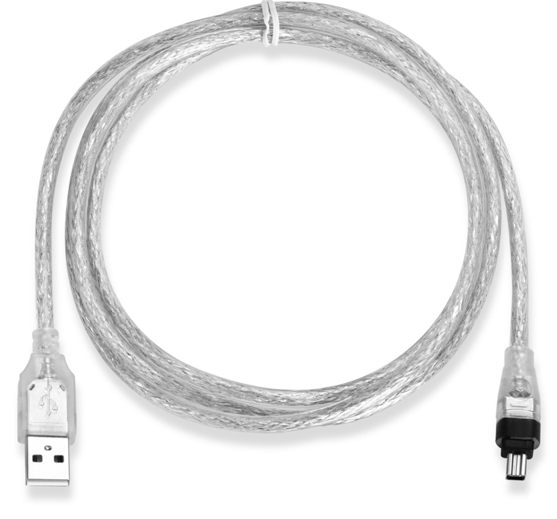 USB-A to FireWire iLINK cable close-up