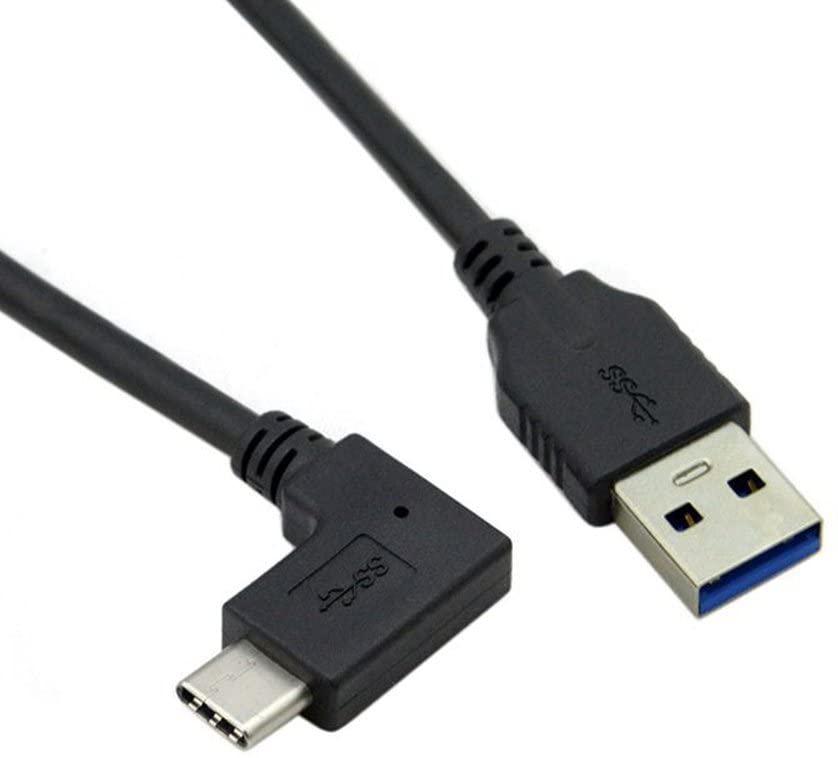 USB-A to USB-C right angle cable 1 metre