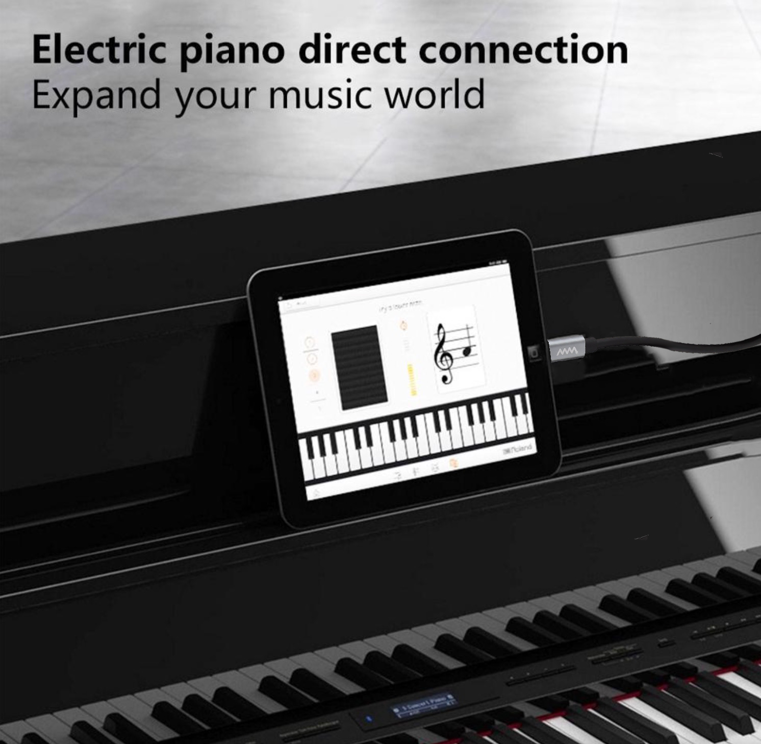  USB-B connector on MIDI interface cable