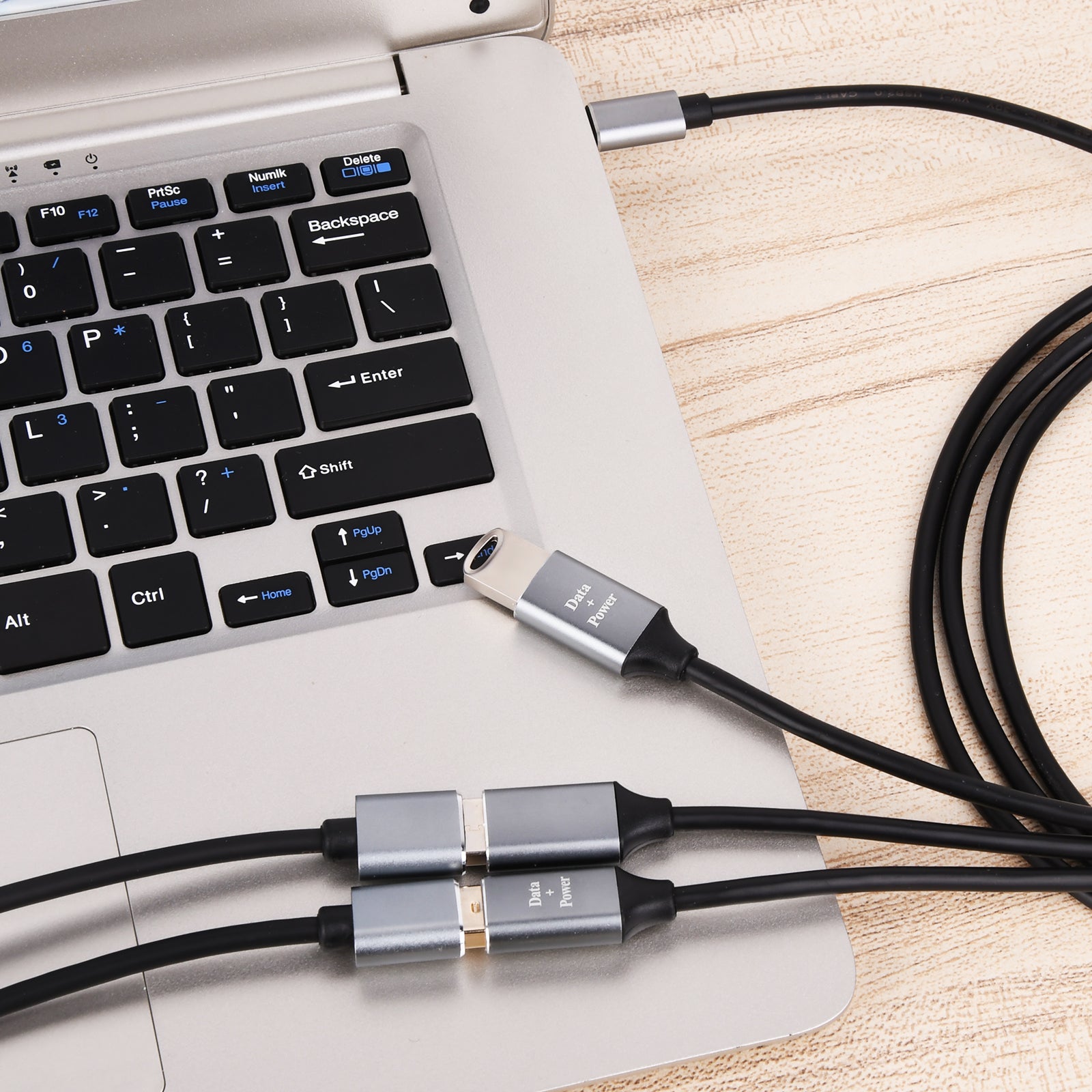 USB-C OTG Y splitter cable with aluminium connectors