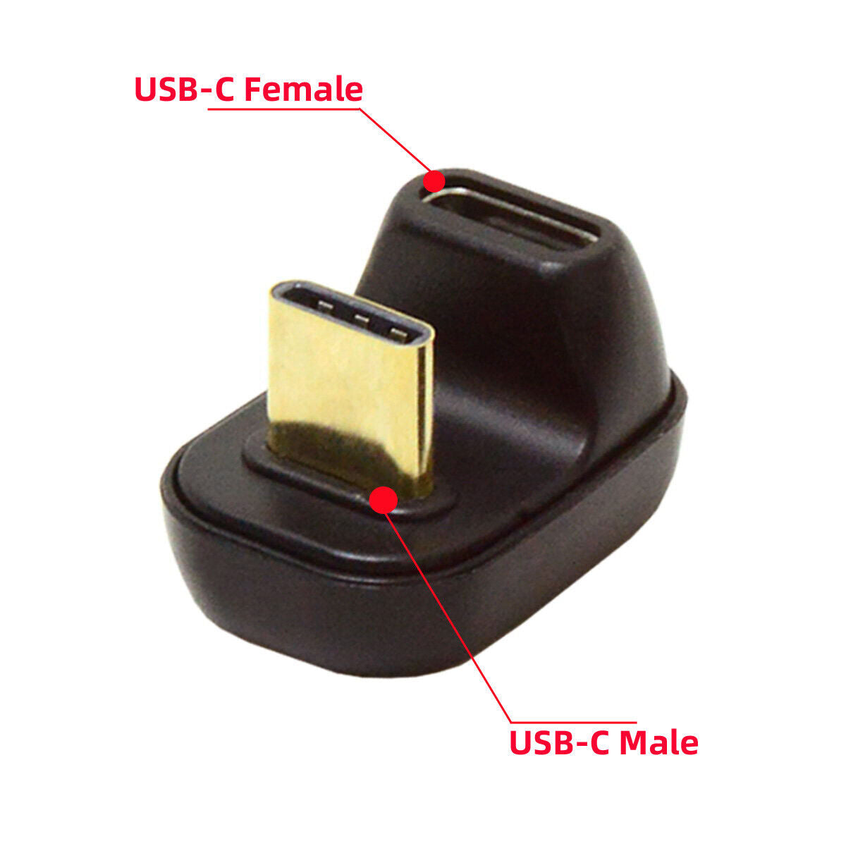 USB-C U-shaped adapter for tight spaces