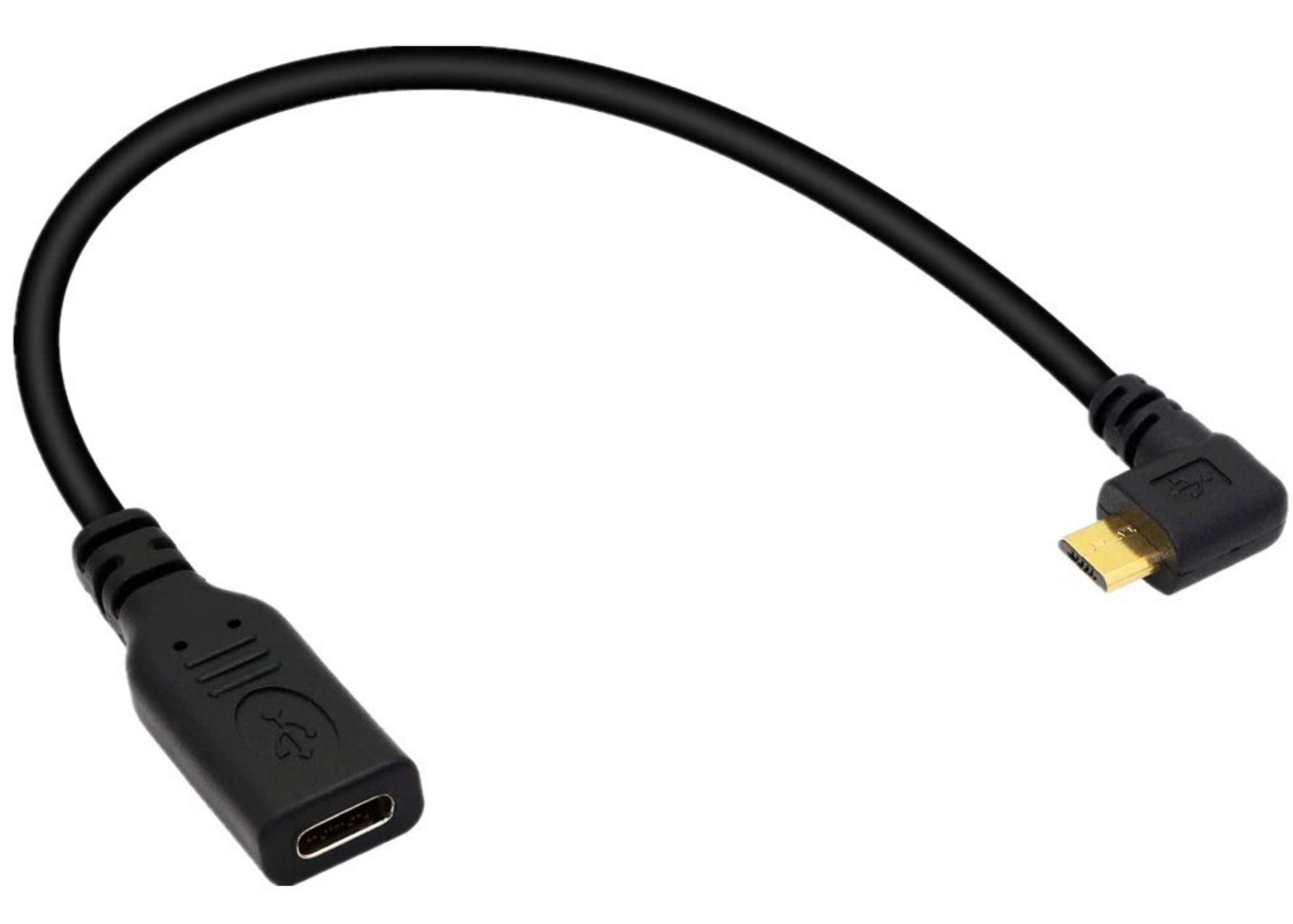USB-C female to Micro-USB male data and charge cable