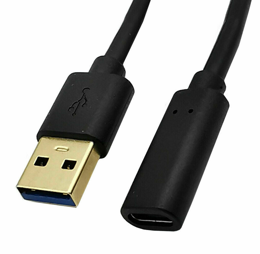 USB-C female to USB-A 3.0 adapter cable