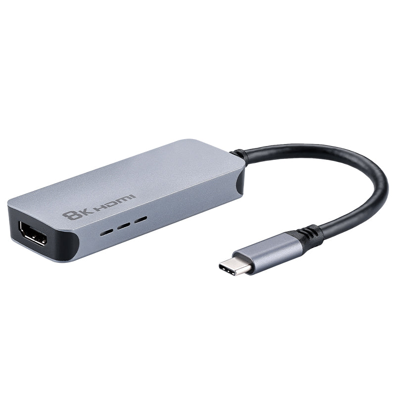 USB-C to HDMI 2.1 adapter with braided cable
