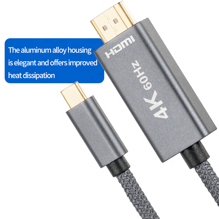 USB-C to HDMI 4K cable with audio video sync 2m