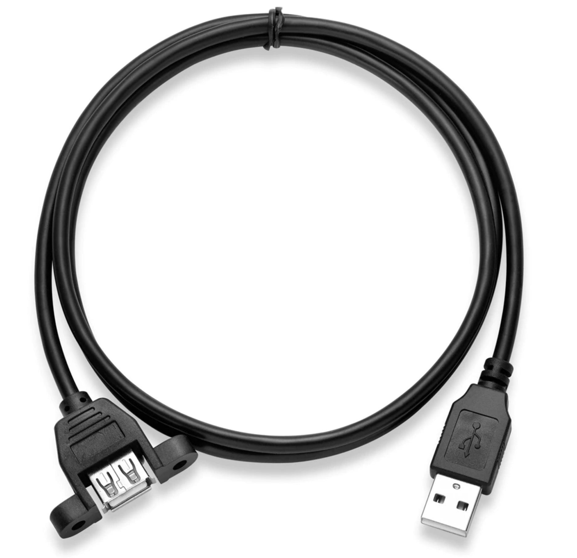 USB 2.0 Type A Male to Female Panel Mount Cable