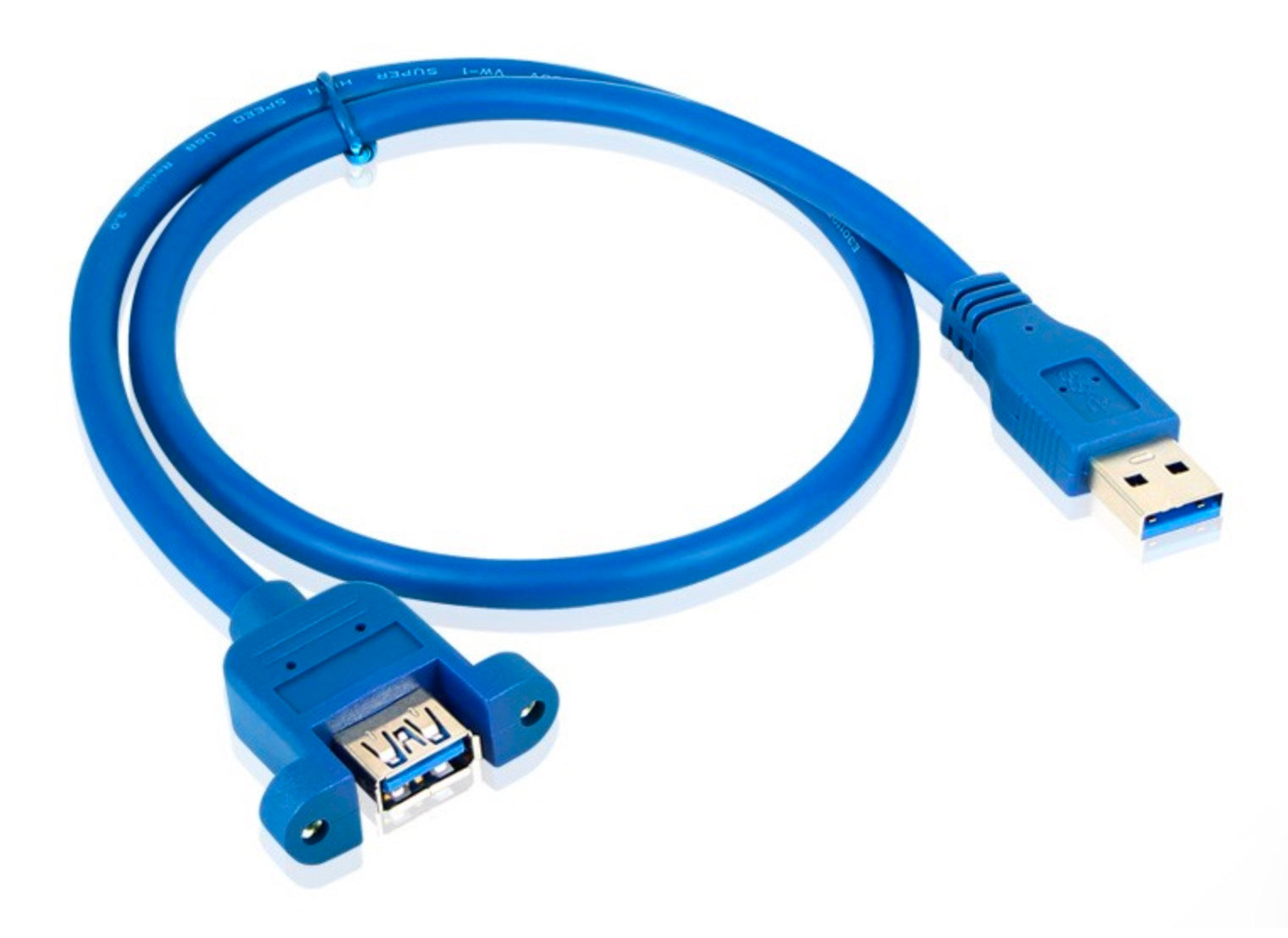 USB 3.0 A Male to Female Panel Mount Cable
