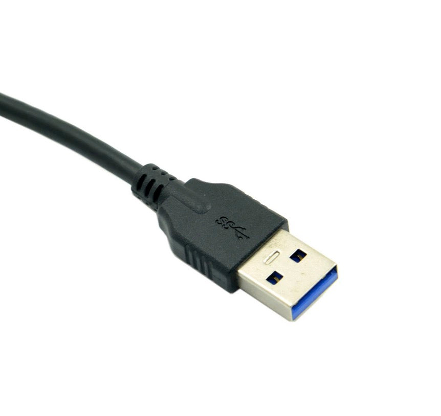 USB-A 3.0 Right Angled Male to Straight Male Data Cable 0.5m